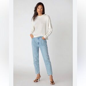 J Brand Pleat Front Peg-Blissed Jeans High-Waisted
